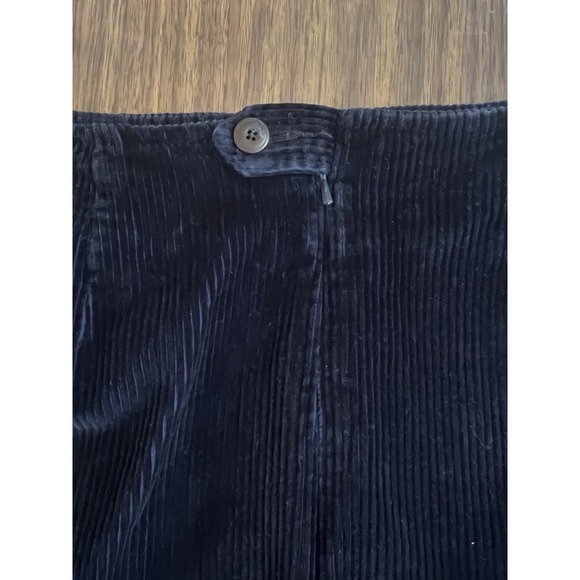 VTG Eddie Bauer Navy Blue Corduroy Skirt Women's 18 Y2K Dark Academia CabinCore - Picture 4 of 10